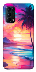 Чехол Закатный пляж для Oppo Reno 5 4G