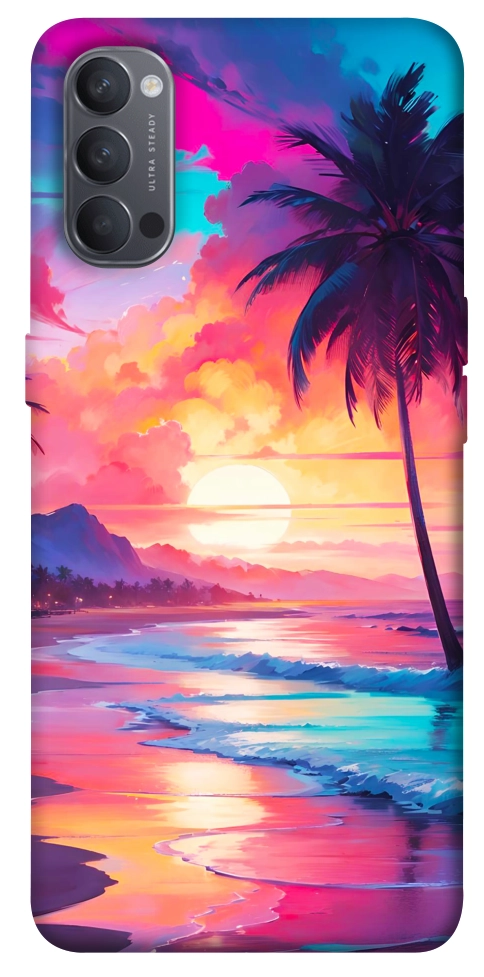 Чохол Закатный пляж для Oppo Reno 4