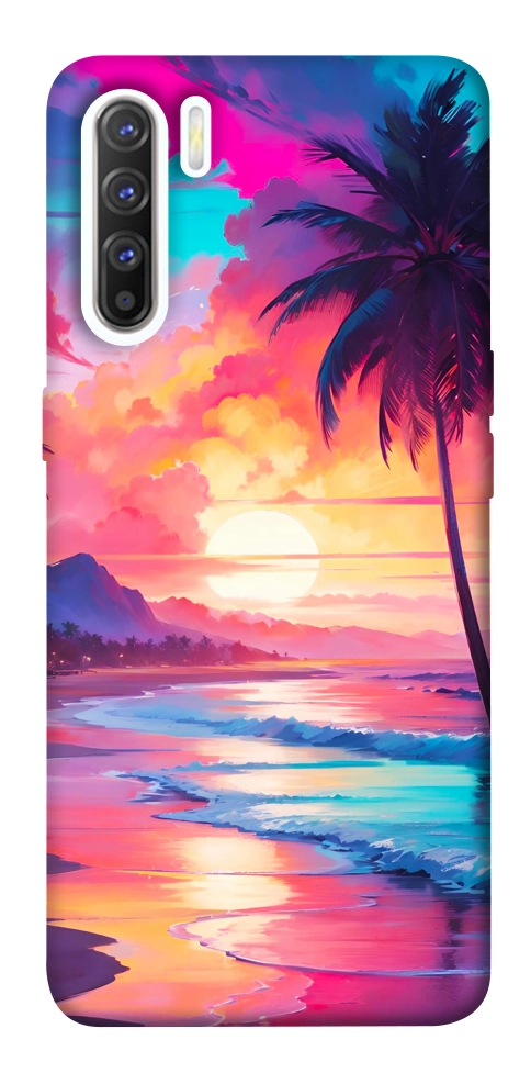 Чохол Закатный пляж для Oppo Reno 3