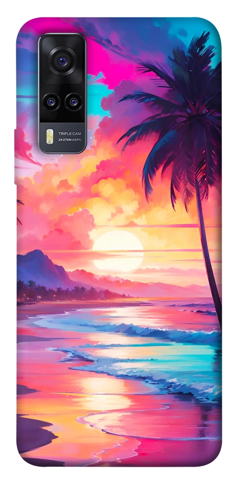 Чехол Закатный пляж для Vivo Y31
