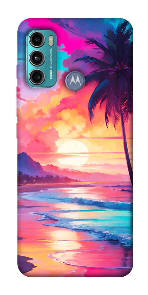 Чохол Закатный пляж для Motorola Moto G60