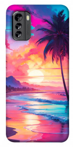 Чехол Закатный пляж для Nokia G60