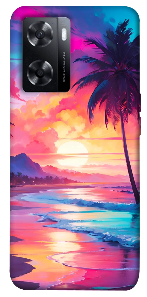 Чохол Закатный пляж для Oppo A77s