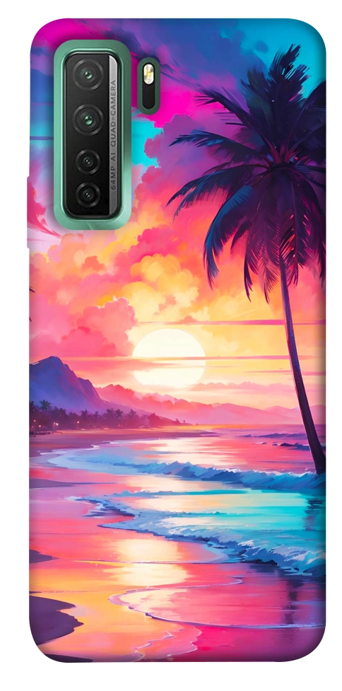 Чохол Закатный пляж для Huawei nova 7 SE