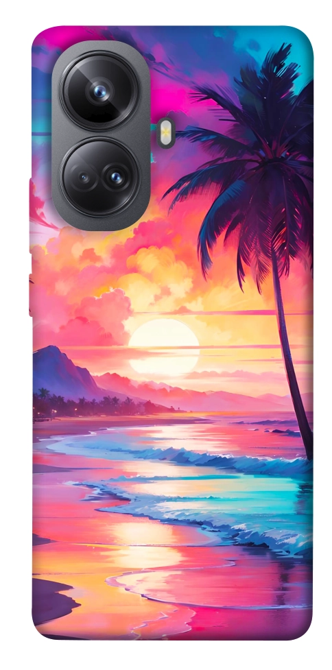 Чохол Закатный пляж для Realme 10 Pro+