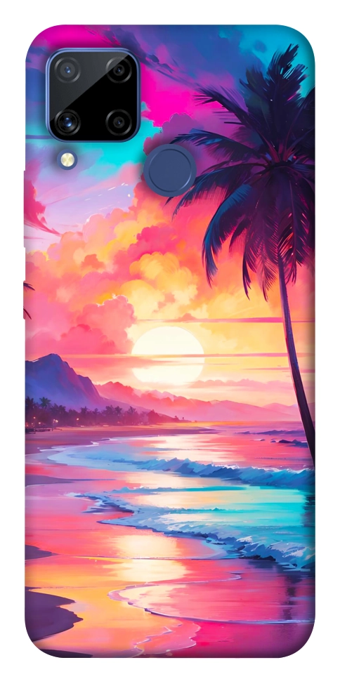 Чехол Закатный пляж для Realme C15