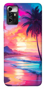 Чехол Закатный пляж для ZTE Blade A72