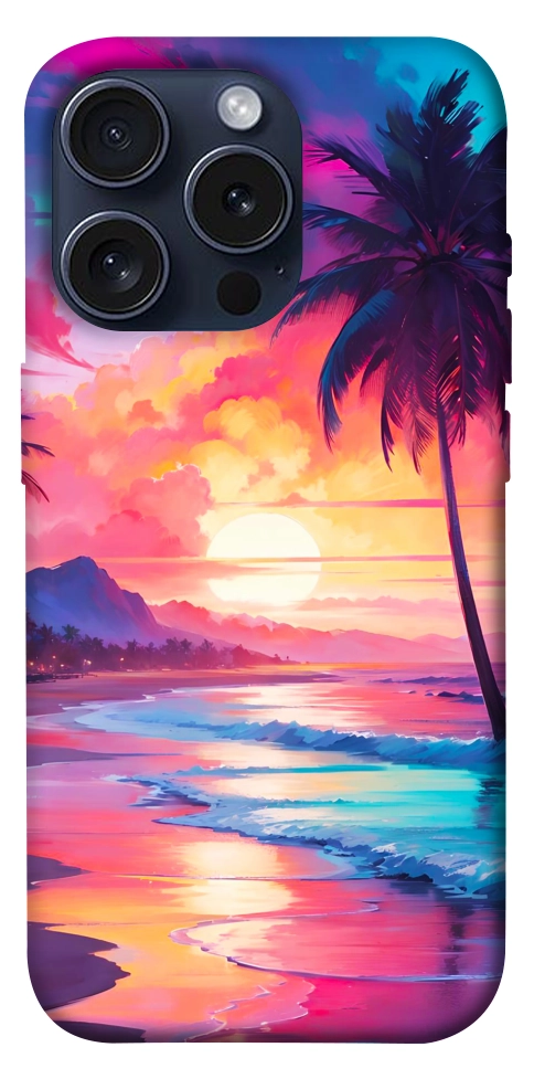Чохол Закатный пляж для iPhone 15 Pro