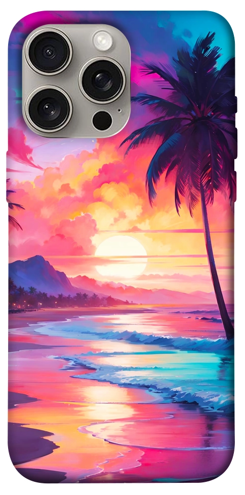 Чохол Закатный пляж для iPhone 15 Pro Max
