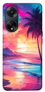 Чехол Закатный пляж для Oppo A98