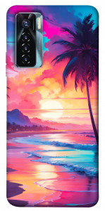 Чехол Закатный пляж для TECNO Camon 17 Pro