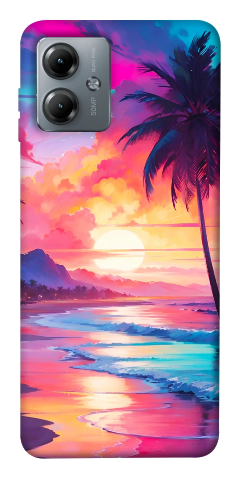 Чохол Закатный пляж для Motorola Moto G14