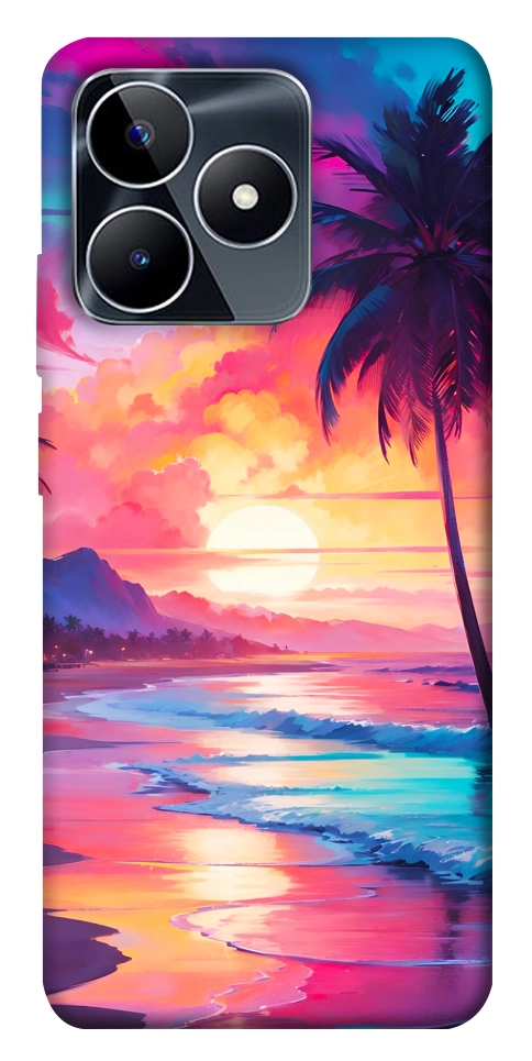 Чехол Закатный пляж для Realme C53