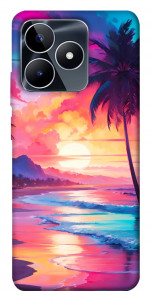 Чехол Закатный пляж для Realme C53