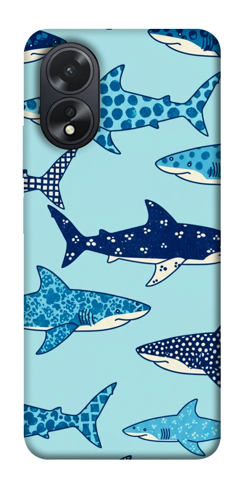 Чехол Shark pattern для Oppo A38