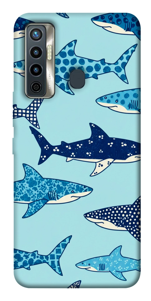 Чохол Shark pattern для TECNO Camon 17