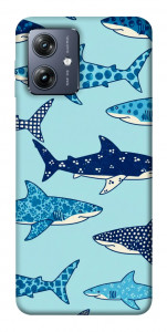 Чехол Shark pattern для Motorola Moto G54