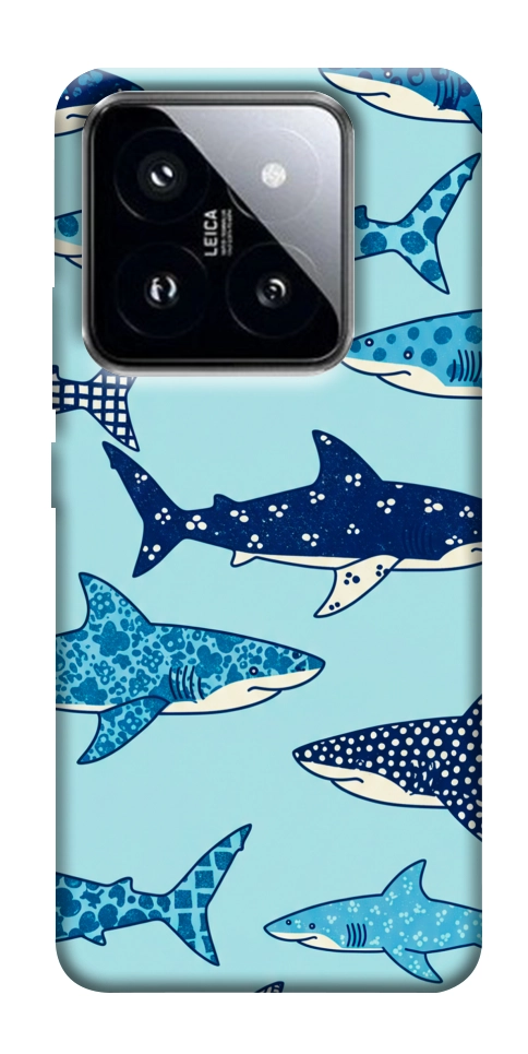 Чехол Shark pattern для Xiaomi 14 Pro