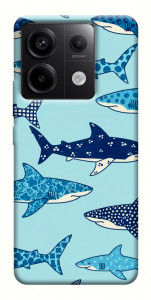 Чехол Shark pattern для Xiaomi Redmi Note 13 Pro 4G