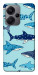 Чехол Shark pattern для Xiaomi Redmi Note 13 Pro+