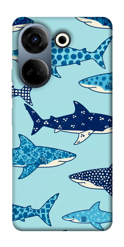 Чохол Shark pattern для TECNO Camon 20 Pro (CK7n)