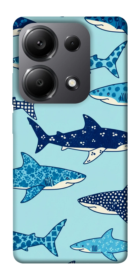 Чехол Shark pattern для Xiaomi Redmi Note 13 Pro 5G