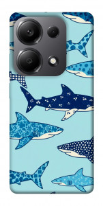 Чехол Shark pattern для Xiaomi Redmi Note 13 Pro 5G