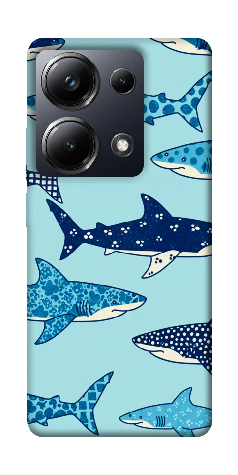 Чохол Shark pattern для Xiaomi Poco M6 Pro 4G