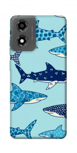 Чехол Shark pattern для Motorola Moto E14