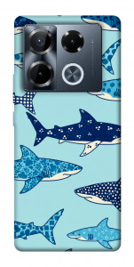 Чехол Shark pattern для Infinix Note 40 Pro 4G