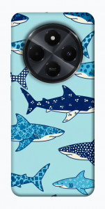 Чехол Shark pattern для Xiaomi Redmi 14C