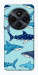 Чехол Shark pattern для Xiaomi Redmi 14C