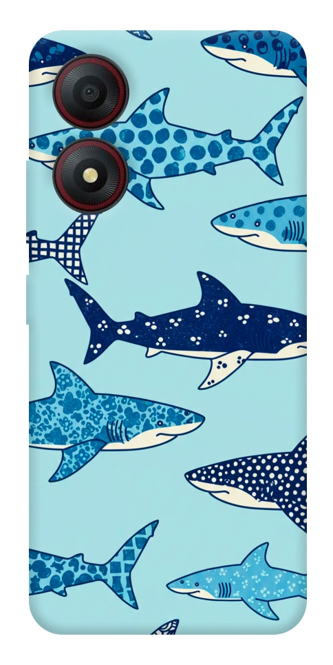 Чехол Shark pattern для ZTE Blade A34 4G