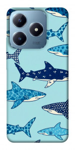 Чехол Shark pattern для Realme C63 4G