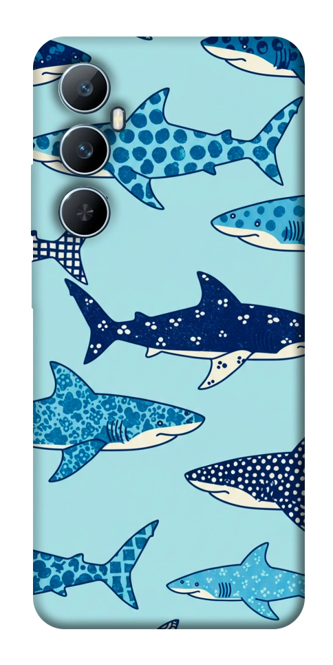 Чехол Shark pattern для Realme C65 4G