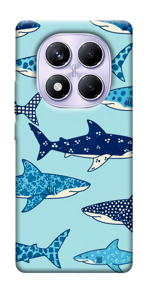 Чехол Shark pattern для Xiaomi Redmi Note 14 Pro 4G