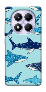 Чехол Shark pattern для Xiaomi Redmi Note 14 Pro 4G