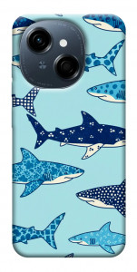 Чехол Shark pattern для TECNO Spark Go 1 (KL4)