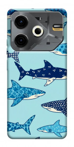 Чехол Shark pattern для TECNO Pova 6 Neo (LI6)