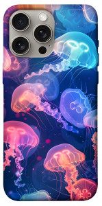 Чехол Neon jellyfishes для iPhone 15 Pro Max