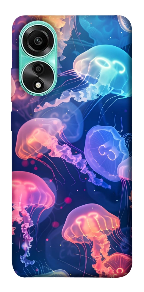 Чохол Neon jellyfishes для Oppo A78 4G