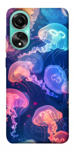 Чехол Neon jellyfishes для Oppo A78 4G