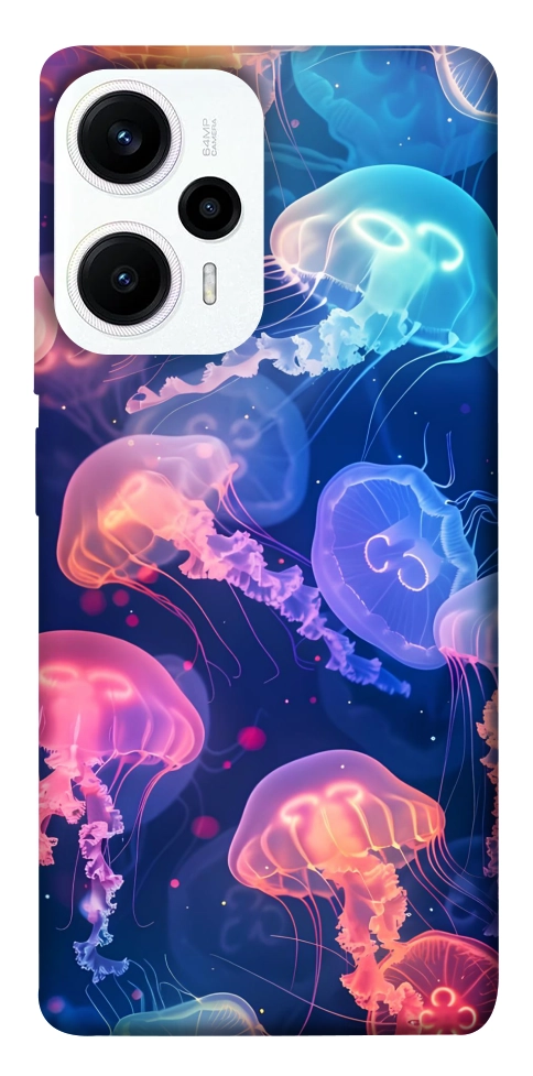 Чехол Neon jellyfishes для Xiaomi Poco F5