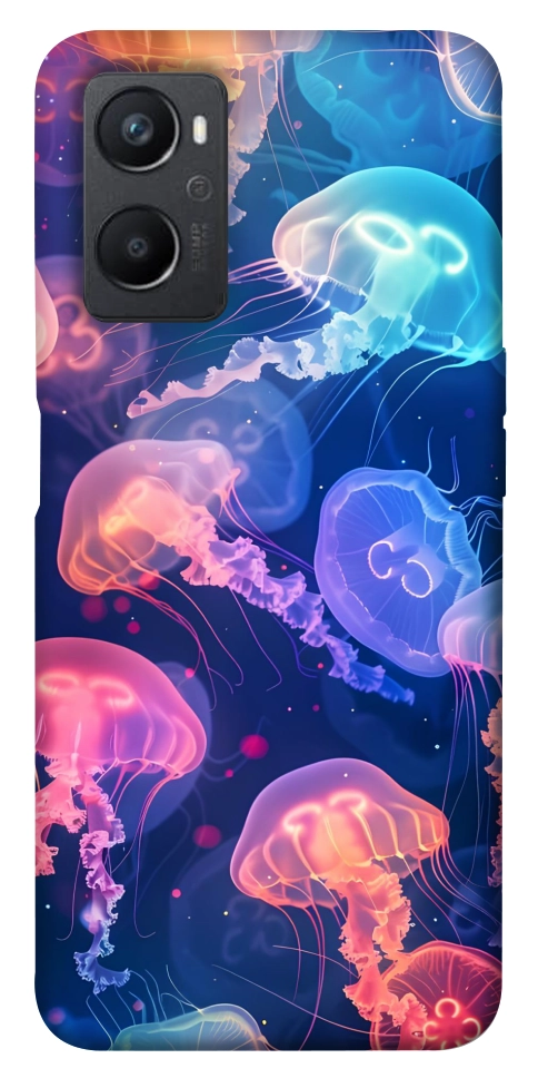 Чохол Neon jellyfishes для Oppo A36