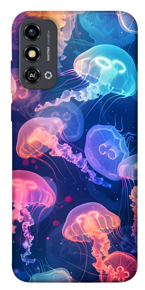 Чехол Neon jellyfishes для ZTE Blade A53