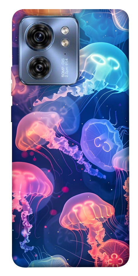 Чохол Neon jellyfishes для Motorola Edge 40