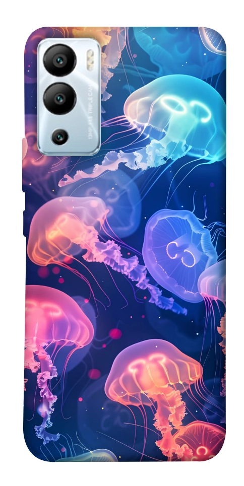 Чохол Neon jellyfishes для Infinix Hot 12i