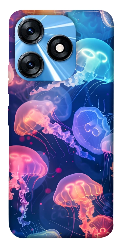 Чохол Neon jellyfishes для TECNO Spark 10
