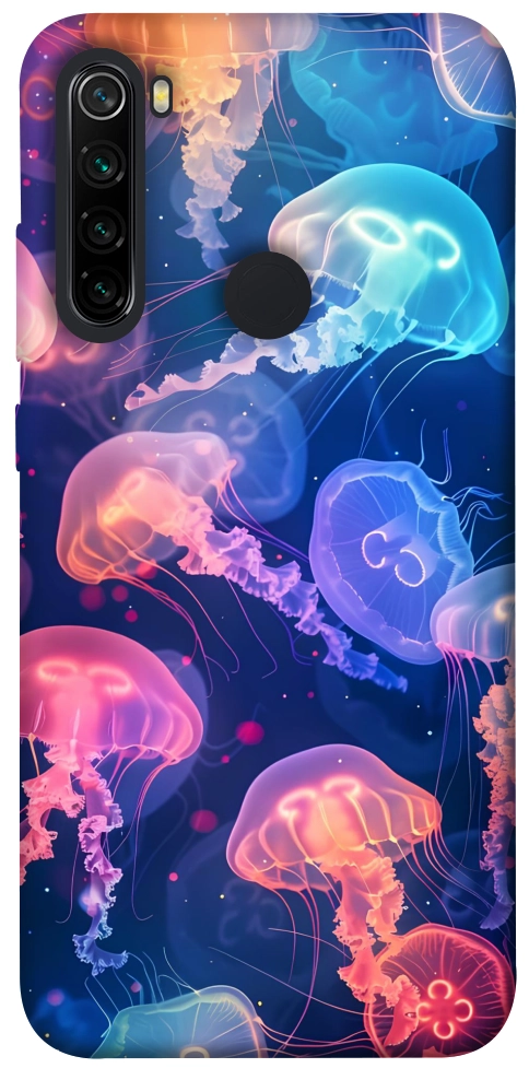 Чохол Neon jellyfishes для Xiaomi Redmi Note 8 2021