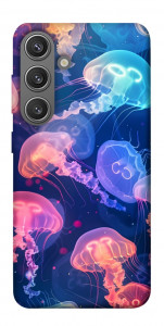 Чехол Neon jellyfishes для Galaxy S24+